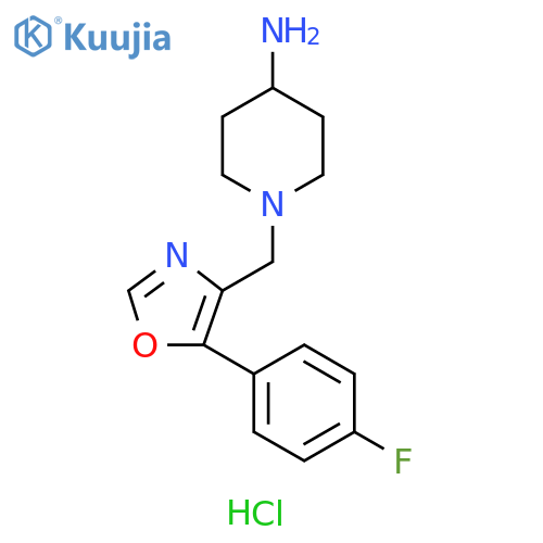 1-{[5-(4-fluorophenyl)-1,3-oxazol-4-yl]methyl}piperidin-4-amine dihydrochloride structure