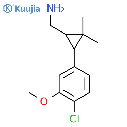 3-(4-chloro-3-methoxyphenyl)-2,2-dimethylcyclopropylmethanamine structure