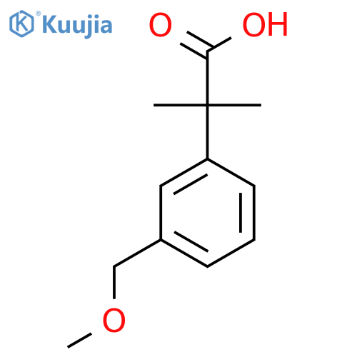 2-3-(methoxymethyl)phenyl-2-methylpropanoic acid structure