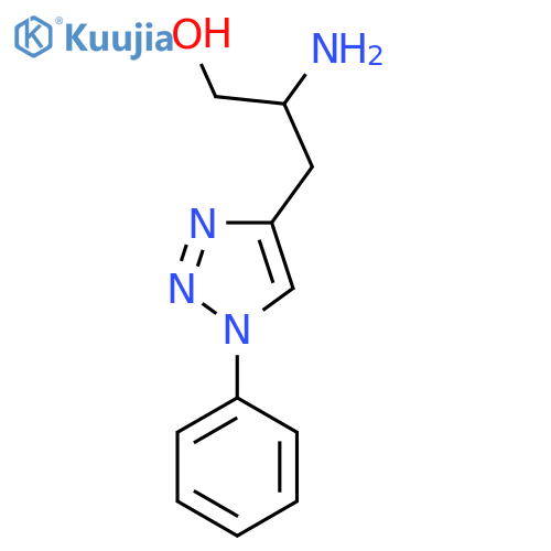 2-amino-3-(1-phenyl-1H-1,2,3-triazol-4-yl)propan-1-ol structure
