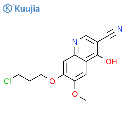 7-(3-Chloropropoxy)-4-hydroxy-6-methoxyquinoline-3-carbonitrile structure