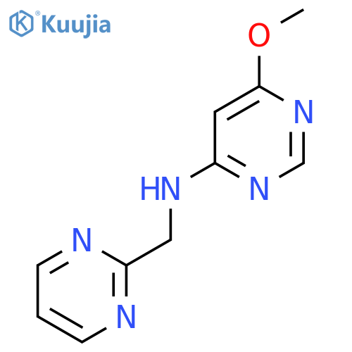 6-methoxy-N-[(pyrimidin-2-yl)methyl]pyrimidin-4-amine structure