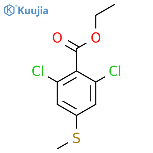 2,6-Dichloro-4-(methylsulfanyl)benzoic acid ethyl ester structure