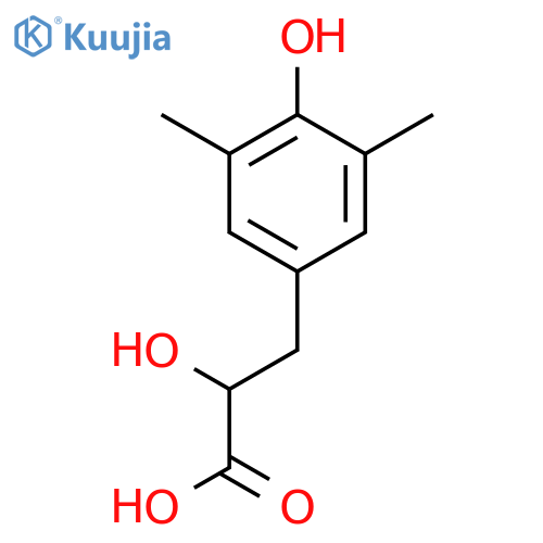 2-hydroxy-3-(4-hydroxy-3,5-dimethylphenyl)propanoic acid structure