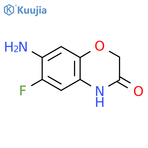 7-amino-6-fluoro-3,4-dihydro-2H-1,4-benzoxazin-3-one structure