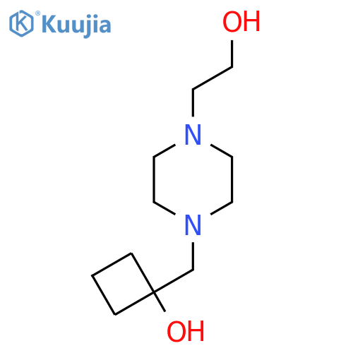 1-{[4-(2-Hydroxyethyl)piperazin-1-yl]methyl}cyclobutan-1-ol structure