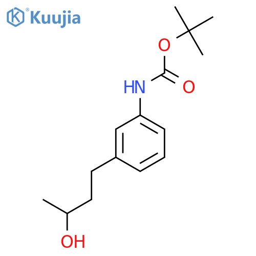 tert-butyl N-3-(3-hydroxybutyl)phenylcarbamate structure