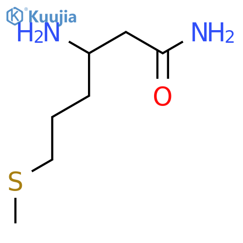 3-amino-6-(methylsulfanyl)hexanamide structure