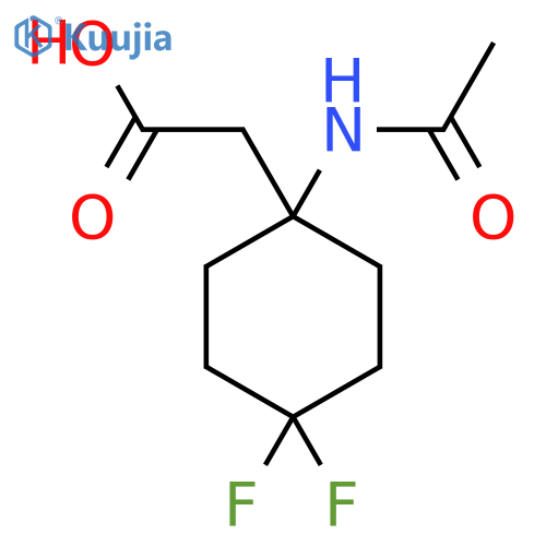2-(1-Acetamido-4,4-difluorocyclohexyl)acetic acid structure