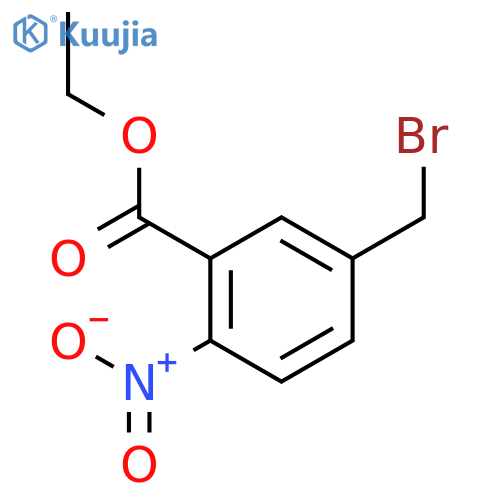 Benzoic acid, 5-(bromomethyl)-2-nitro-, ethyl ester structure