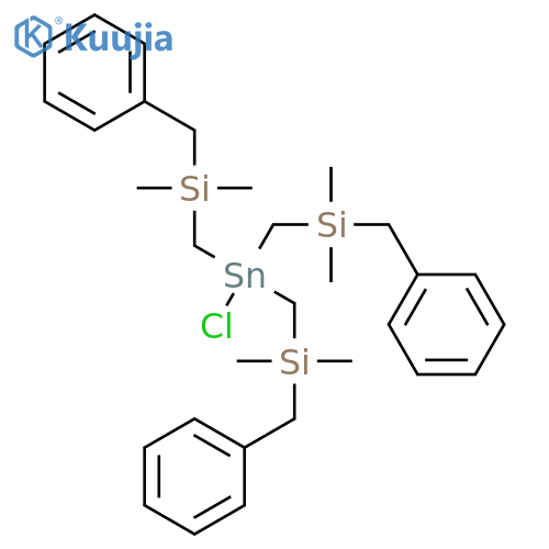 Silane, [(chlorostannylidyne)tris(methylene)]tris[dimethyl(phenylmethyl)- structure