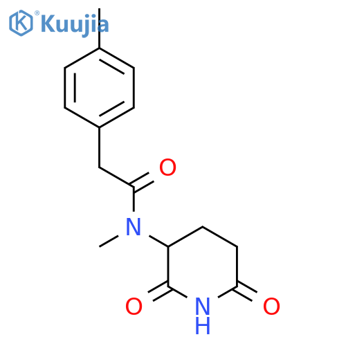 N-(2,6-dioxopiperidin-3-yl)-N-methyl-2-(4-methylphenyl)acetamide structure