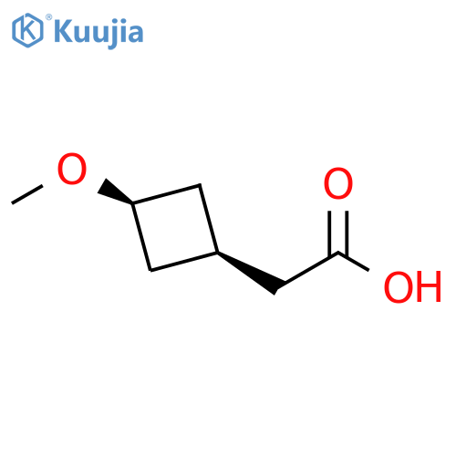 Cyclobutaneacetic acid, 3-methoxy-, cis- structure