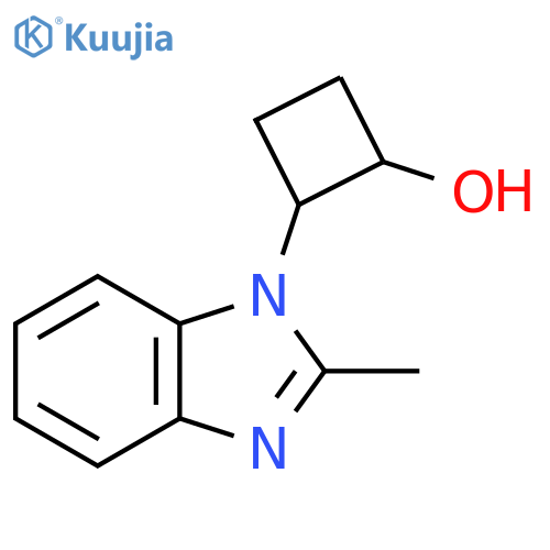 2-(2-methyl-1H-1,3-benzodiazol-1-yl)cyclobutan-1-ol structure