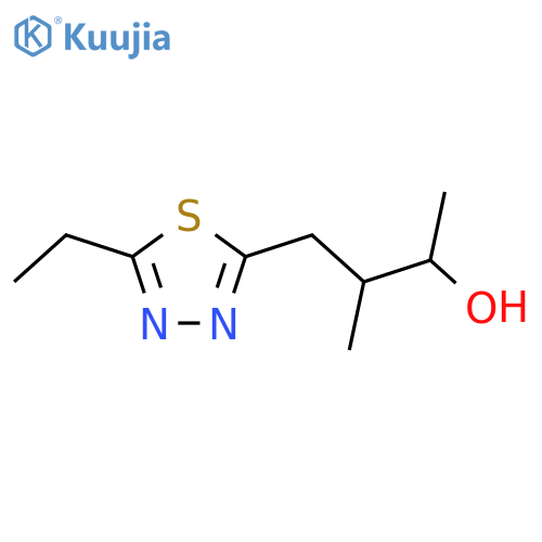 4-(5-ethyl-1,3,4-thiadiazol-2-yl)-3-methylbutan-2-ol structure