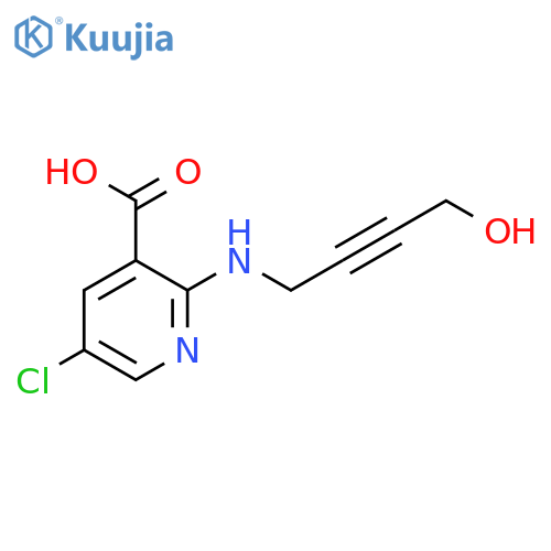 5-chloro-2-(4-hydroxybut-2-yn-1-yl)aminopyridine-3-carboxylic acid structure