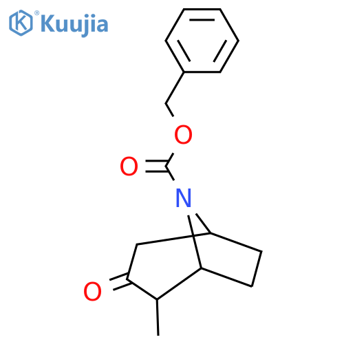Benzyl 2-methyl-3-oxo-8-azabicyclo[3.2.1]octane-8-carboxylate structure