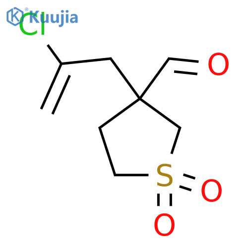 3-(2-chloroprop-2-en-1-yl)-1,1-dioxo-1lambda6-thiolane-3-carbaldehyde structure