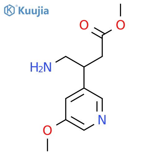 methyl 4-amino-3-(5-methoxypyridin-3-yl)butanoate structure