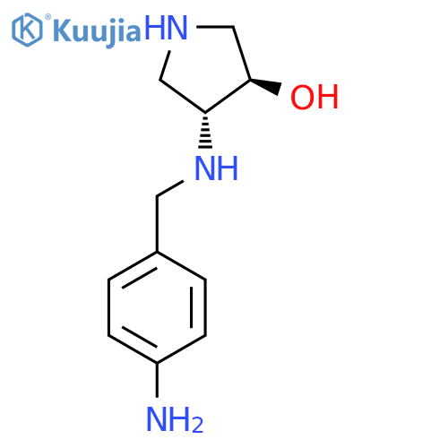 trans-4-{(4-aminophenyl)methylamino}pyrrolidin-3-ol structure