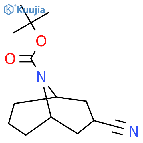 tert-butyl 3-exo-(1S,5R)-3-cyano-9-azabicyclo[3.3.1]nonane-9-carboxylate structure