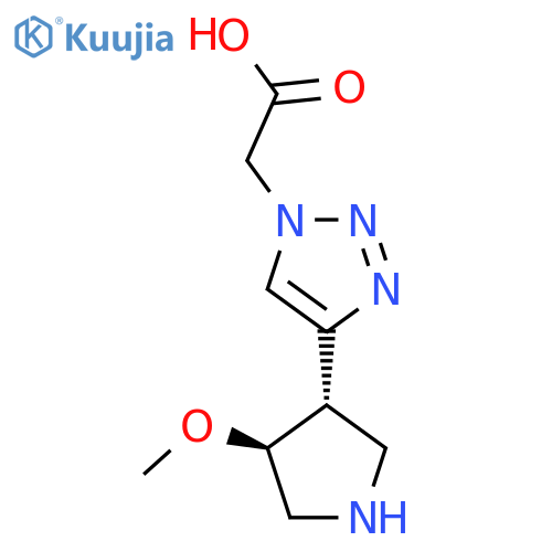 rac-2-{4-(3R,4R)-4-methoxypyrrolidin-3-yl-1H-1,2,3-triazol-1-yl}acetic acid structure