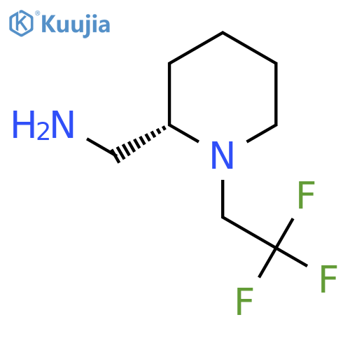 (2S)-1-(2,2,2-trifluoroethyl)piperidin-2-ylmethanamine structure