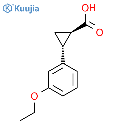 rac-(1R,2R)-2-(3-ethoxyphenyl)cyclopropane-1-carboxylic acid structure