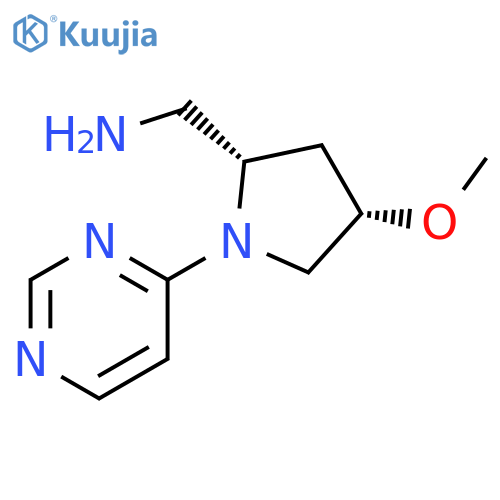 2-Pyrrolidinemethanamine, 4-methoxy-1-(4-pyrimidinyl)-, (2S,4S)- structure