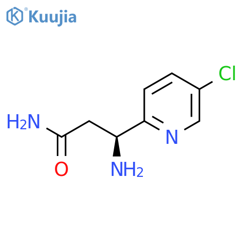 (3S)-3-amino-3-(5-chloropyridin-2-yl)propanamide structure