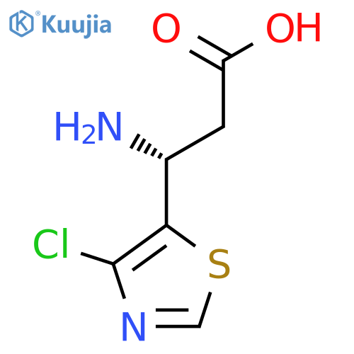 (3R)-3-amino-3-(4-chloro-1,3-thiazol-5-yl)propanoic acid structure