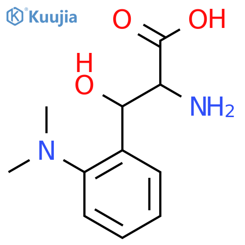 2-amino-3-2-(dimethylamino)phenyl-3-hydroxypropanoic acid structure