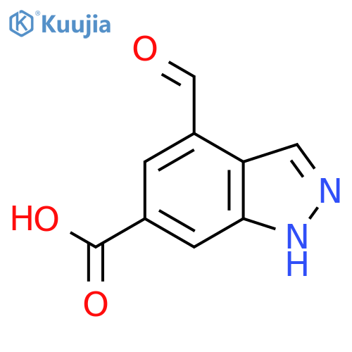 4-formyl-1H-indazole-6-carboxylic acid structure