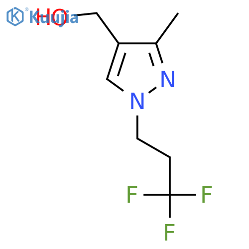 [3-methyl-1-(3,3,3-trifluoropropyl)-1H-pyrazol-4-yl]methanol structure