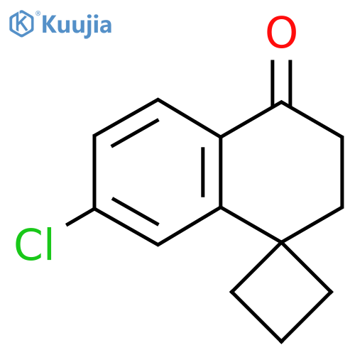 7'-chloro-3',4'-dihydro-2'H-spiro[cyclobutane-1,1'-naphthalene]-4'-one structure