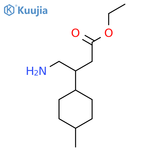 Ethyl 4-amino-3-(4-methylcyclohexyl)butanoate structure
