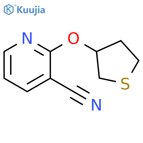 2-(thiolan-3-yloxy)pyridine-3-carbonitrile structure