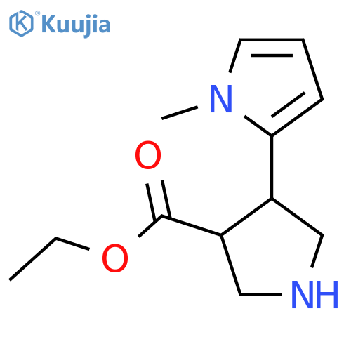 ethyl 4-(1-methyl-1H-pyrrol-2-yl)pyrrolidine-3-carboxylate structure