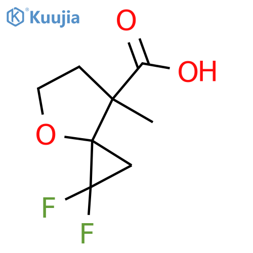 1,1-difluoro-7-methyl-4-oxaspiro2.4heptane-7-carboxylic acid structure