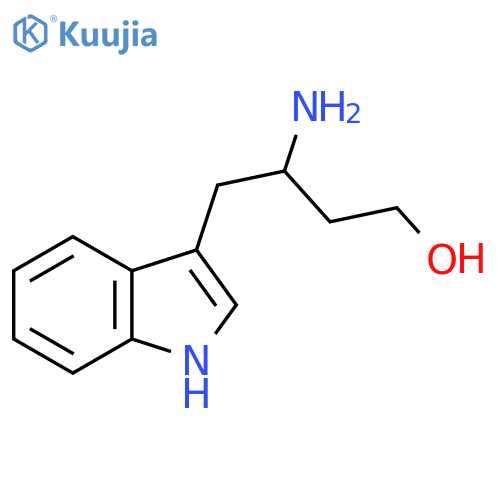 3-amino-4-(1H-indol-3-yl)butan-1-ol structure