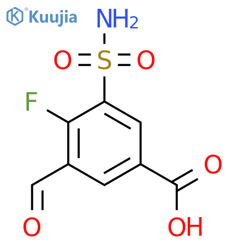 4-Fluoro-3-formyl-5-sulfamoylbenzoic acid structure