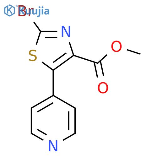 methyl 2-bromo-5-(pyridin-4-yl)-1,3-thiazole-4-carboxylate structure