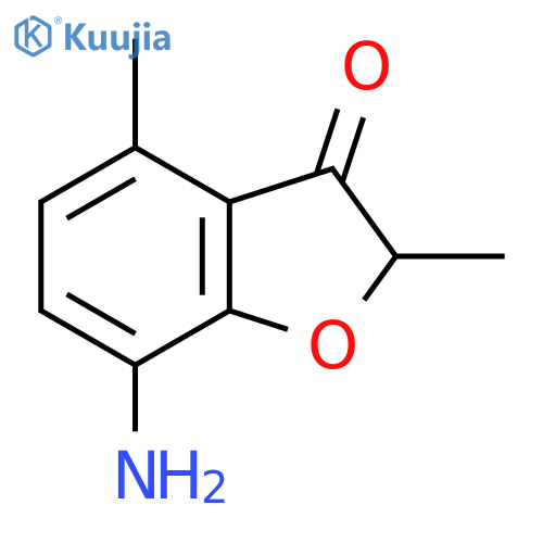 7-amino-2,4-dimethyl-2,3-dihydro-1-benzofuran-3-one structure