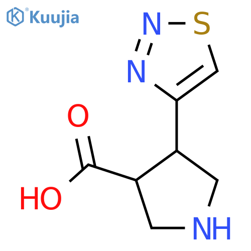 4-(1,2,3-thiadiazol-4-yl)pyrrolidine-3-carboxylic acid structure