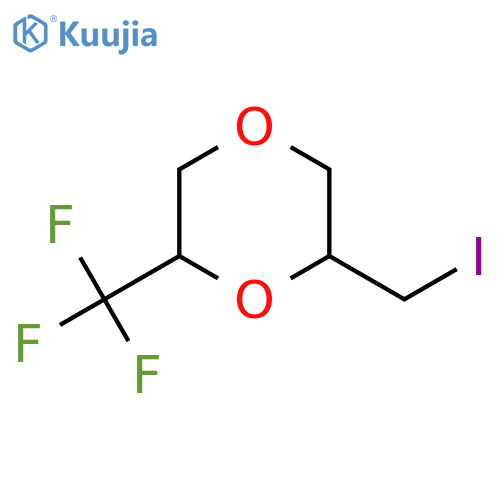 2-(Iodomethyl)-6-(trifluoromethyl)-1,4-dioxane structure
