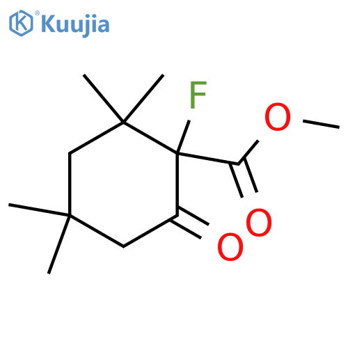 methyl 1-fluoro-2,2,4,4-tetramethyl-6-oxocyclohexane-1-carboxylate structure