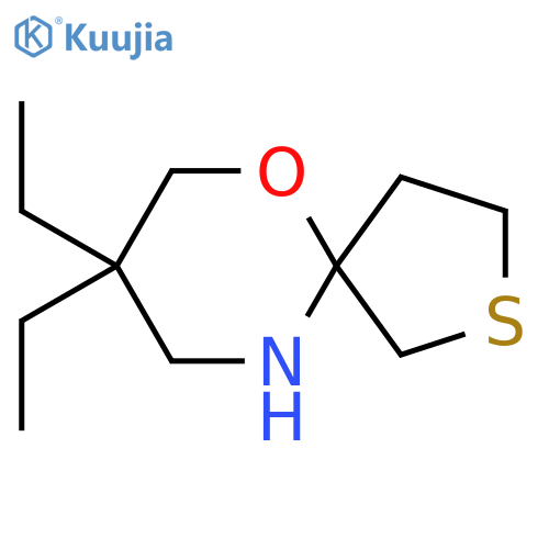 8,8-diethyl-6-oxa-2-thia-10-azaspiro4.5decane structure
