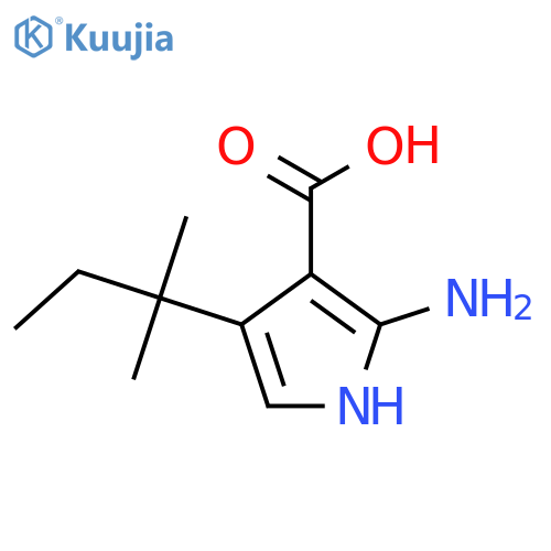 2-amino-4-(2-methylbutan-2-yl)-1H-pyrrole-3-carboxylic acid structure