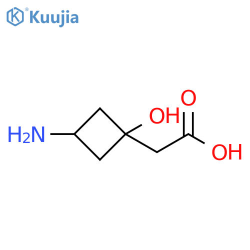 2-(3-amino-1-hydroxycyclobutyl)acetic acid structure