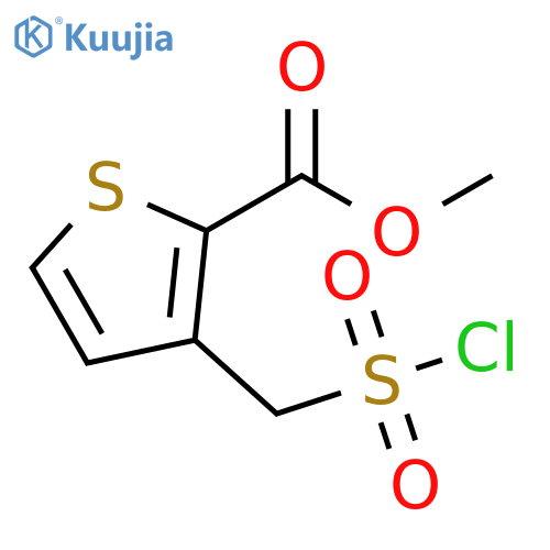 methyl 3-[(chlorosulfonyl)methyl]thiophene-2-carboxylate structure